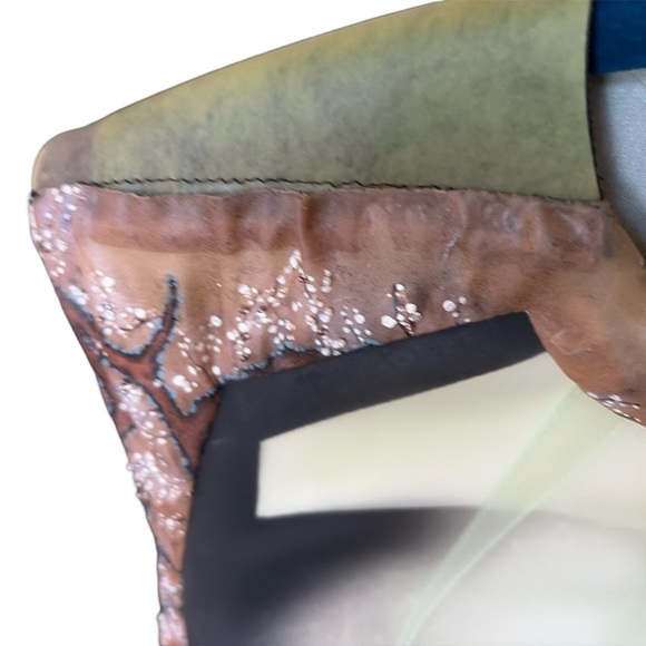 BALENCIAGA HAND PAINTED LATEX DRESS BY NICOLAS GHESQUIERE SIZE 38 LOUIS VUITTON - Picture 12 of 13